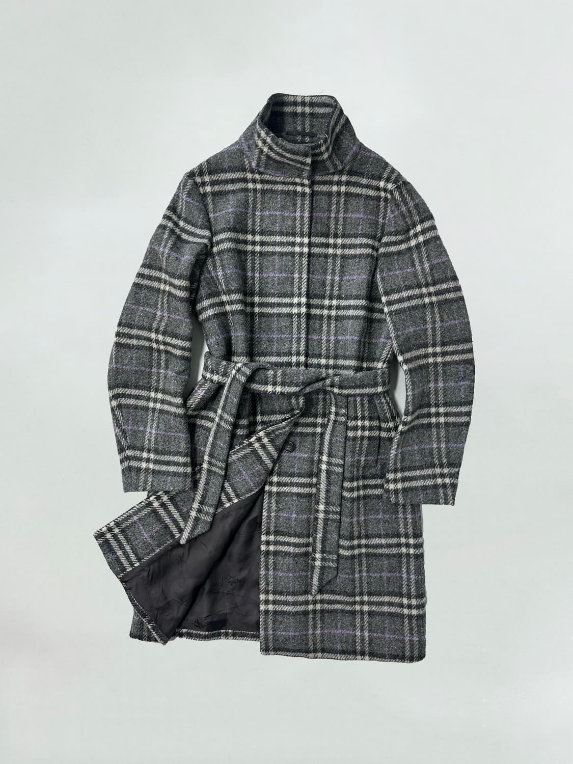 버버리 이태리 노바체크 하이넥 코트 상품이미지2