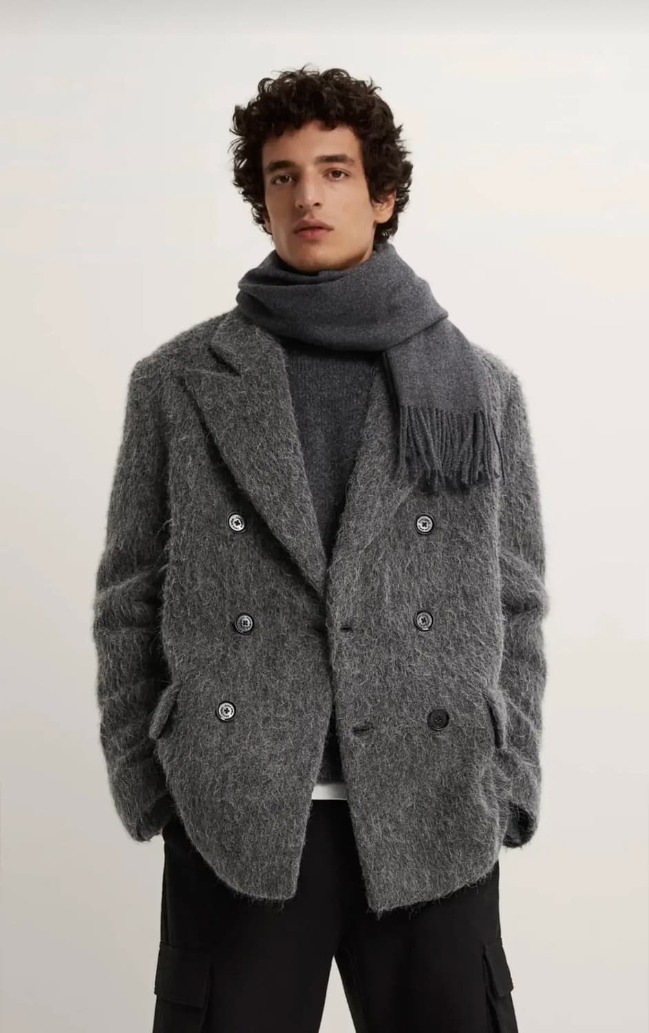 (새상품)자라 리미티드에디션 모헤어 하프더블코트 100 상품이미지1