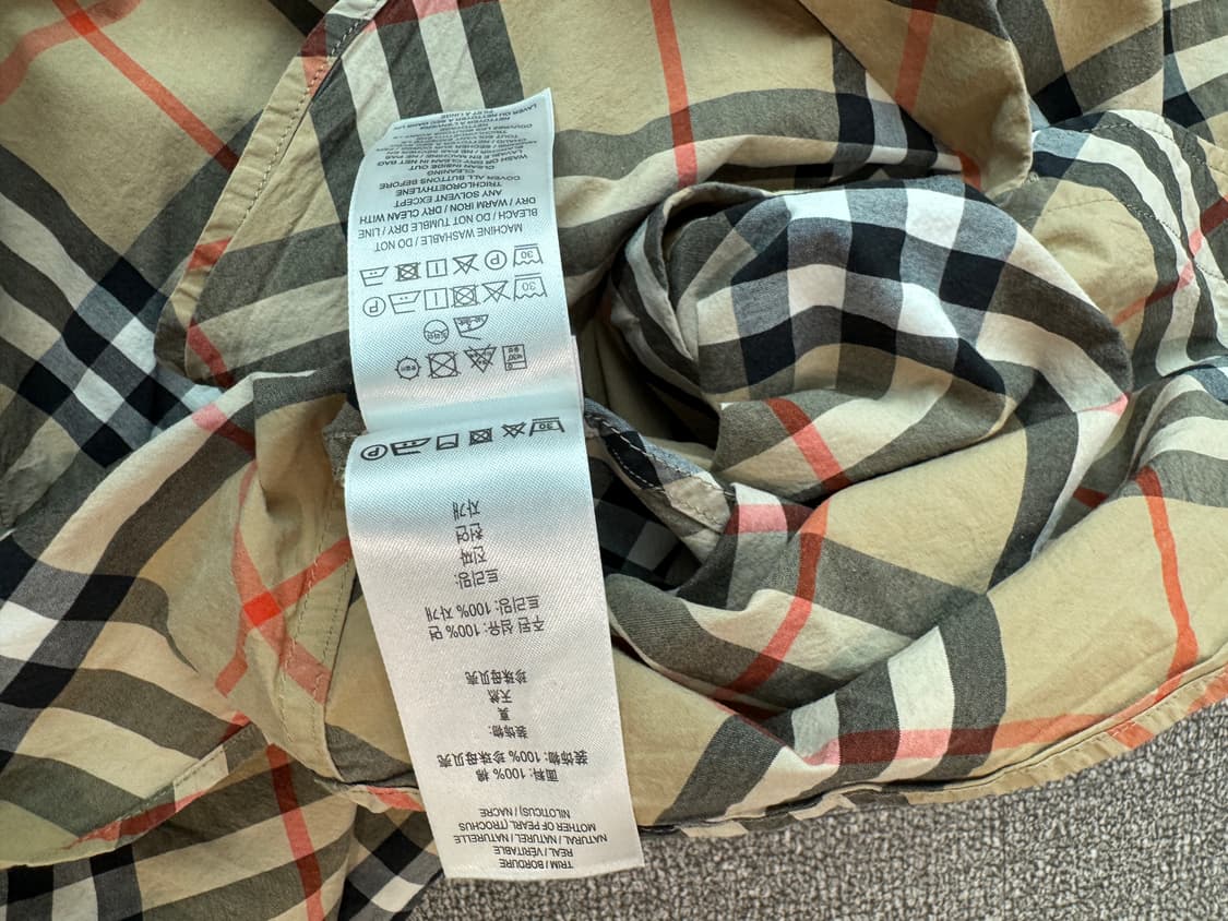 25SS 다니엘리 사선 체크 코튼 셔츠 M  상품이미지9