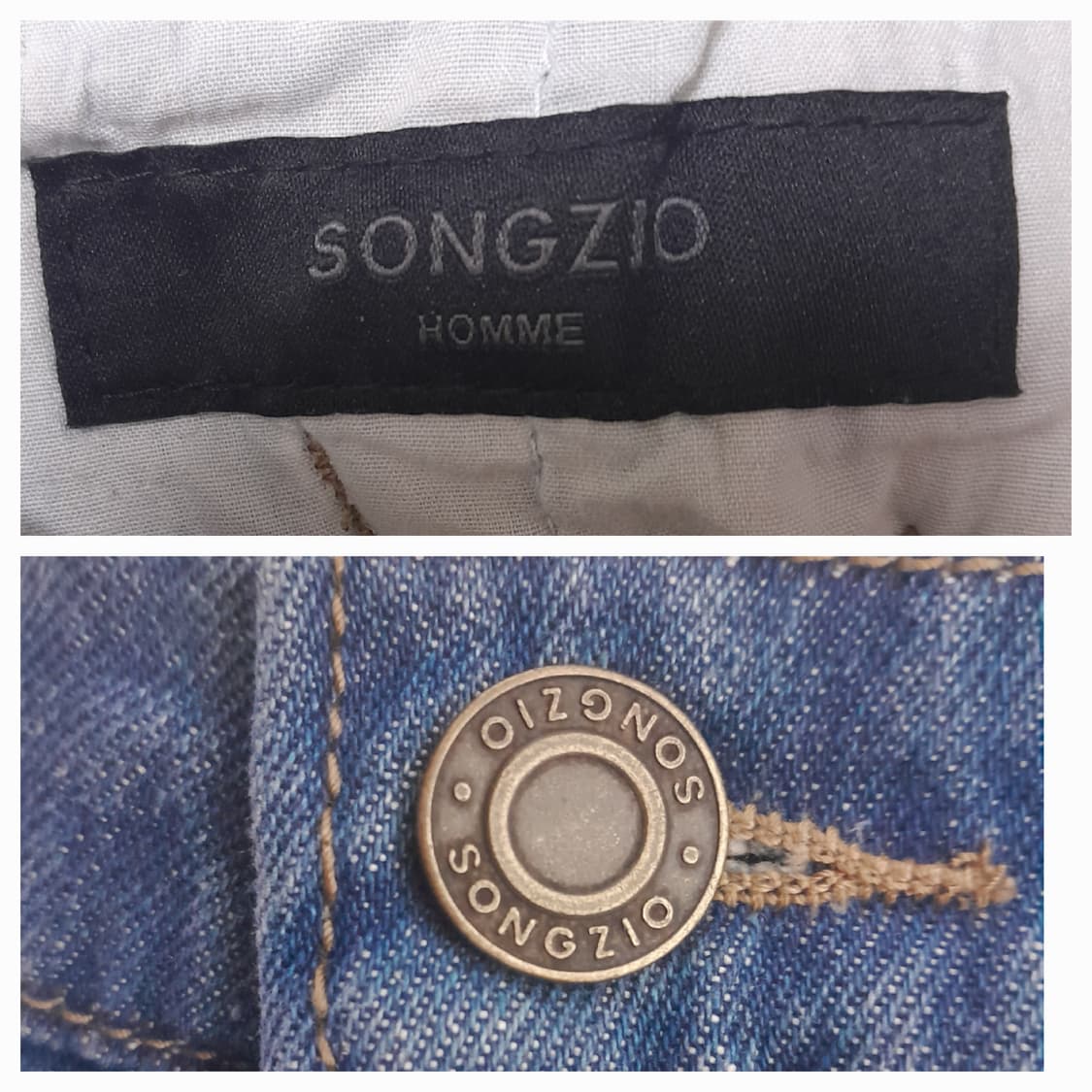 송지오옴므 밴딩스트링 와이드핏 청바지 76/30" 상품이미지8