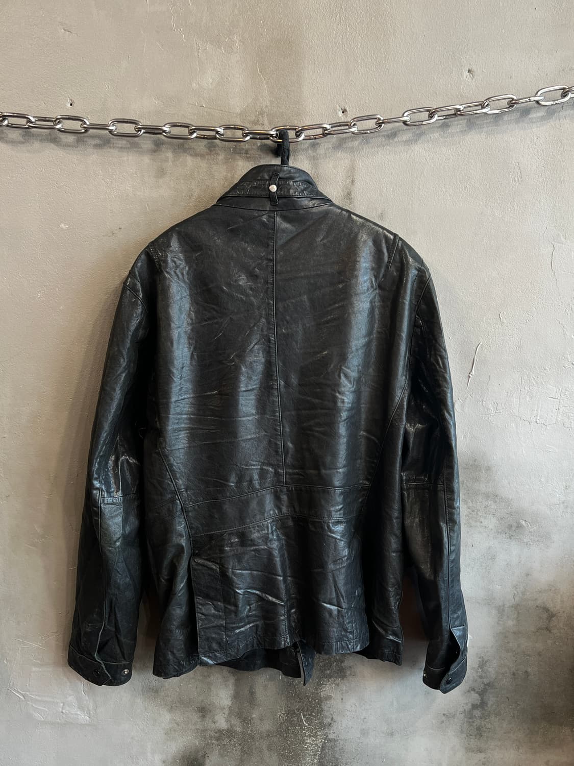 멀티 포켓 램스킨 레더 자켓 상품이미지7