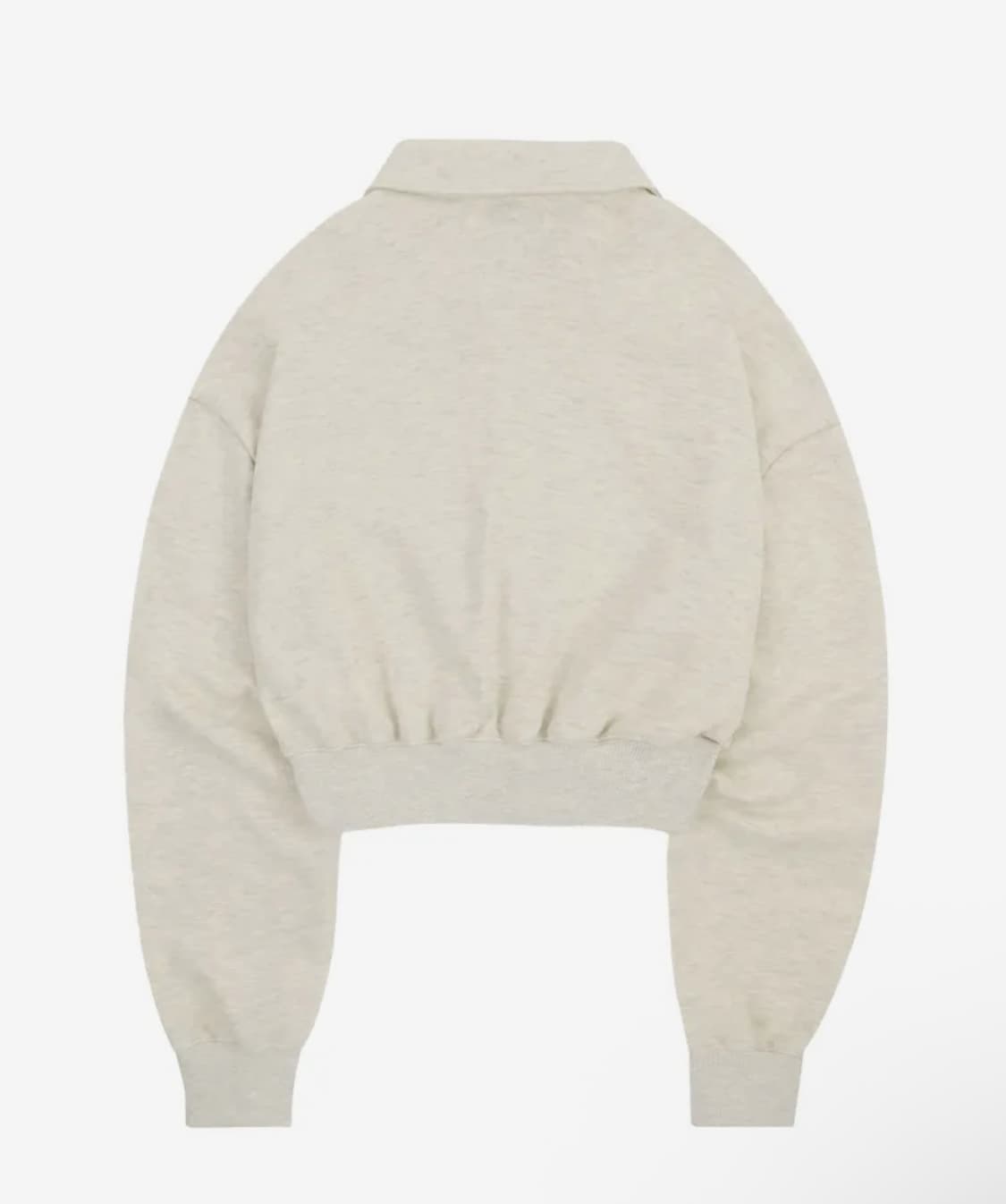 카라 크롭 집업-오트밀 상품이미지2