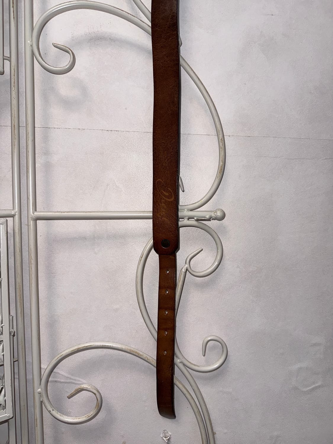 DIESEL brown cow skin logo belt 상품이미지6