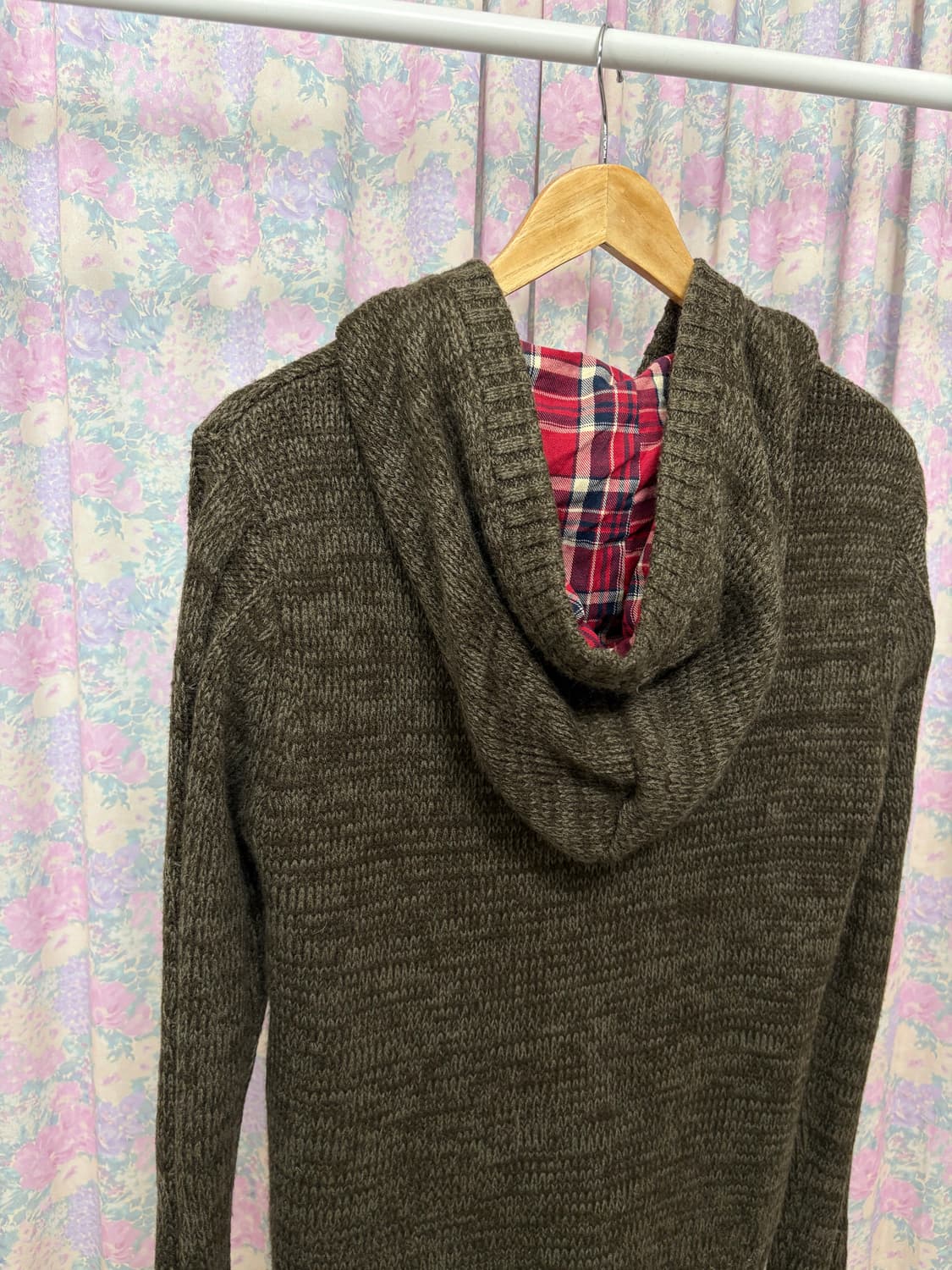 카키 브라운 떡볶이 가디건 상품이미지6