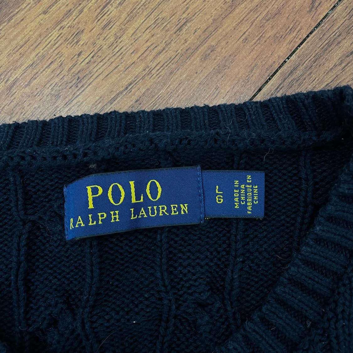 폴로 네이비 케이블 니트 상품이미지2