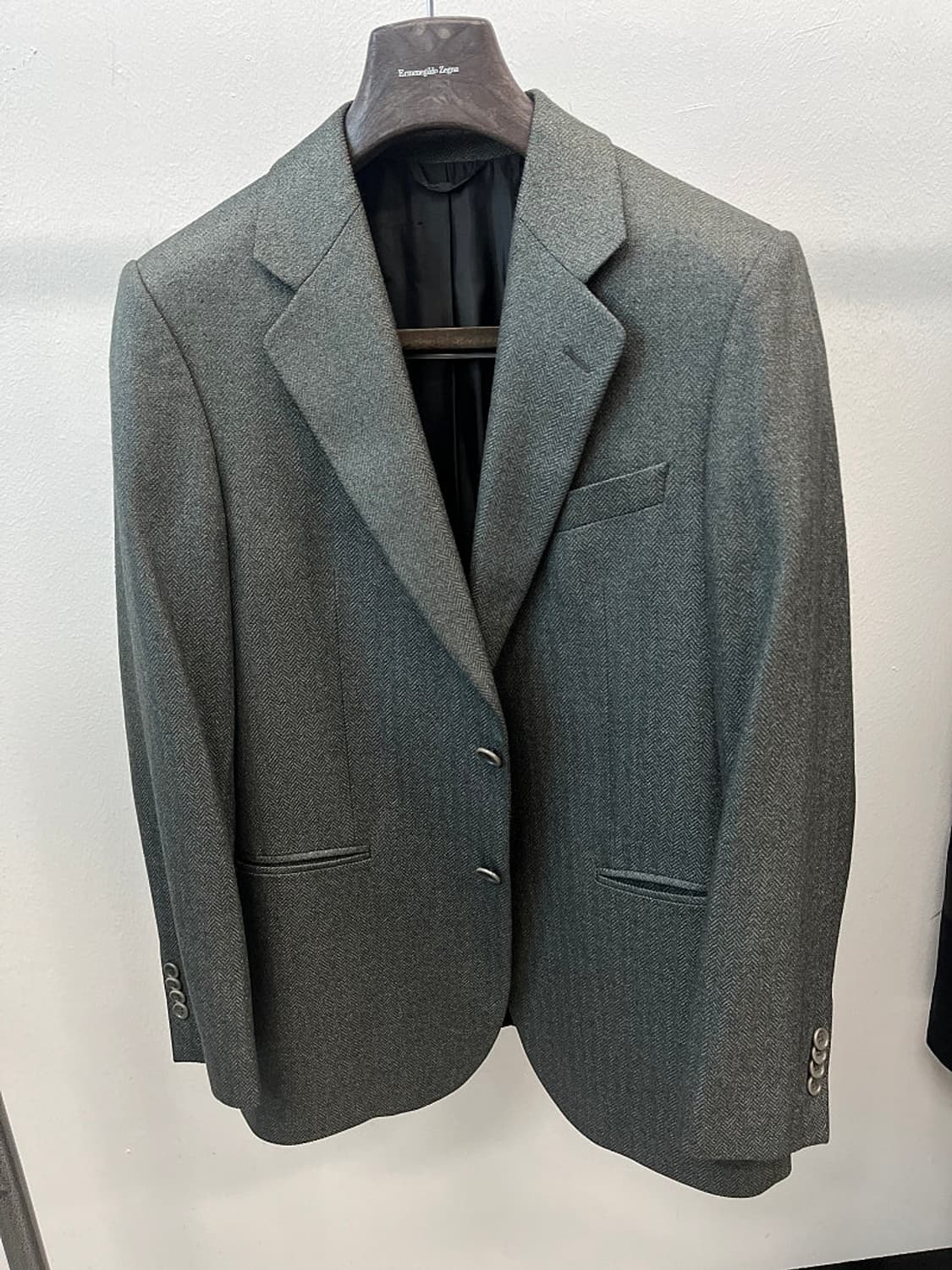 100) 조르지오알마니 캐시미어 헤링본 자켓 상품이미지2