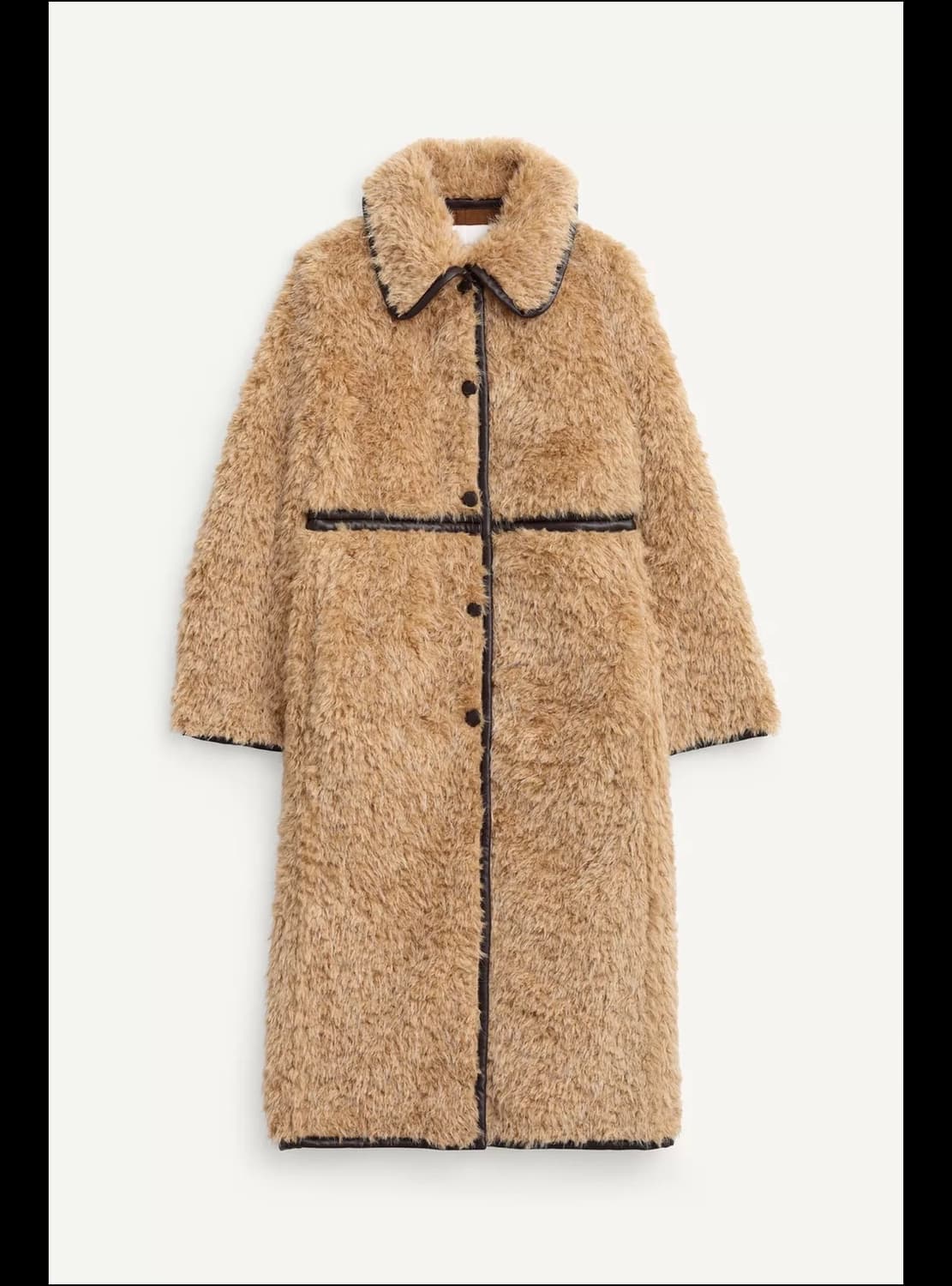 S(KR 55) 자라 리미티드 에디션 롱 페이크 시어링 코트 상품이미지9