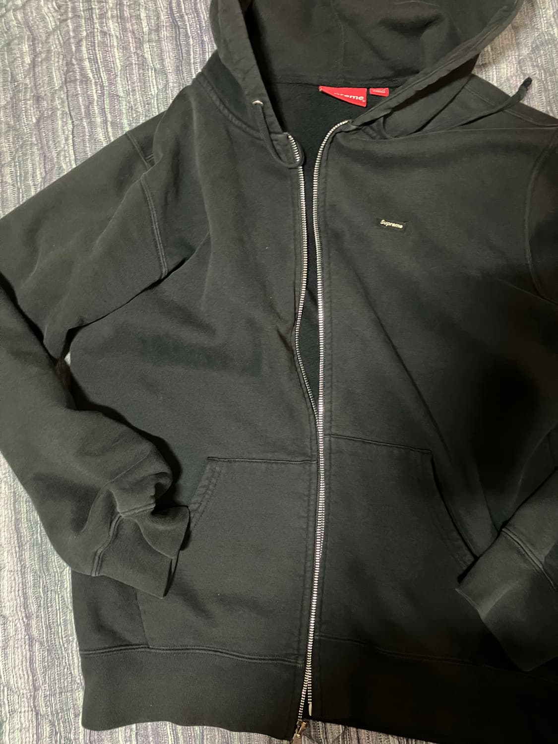 슈프림 스몰박스로고 후드집업 블랙 m 상품이미지1