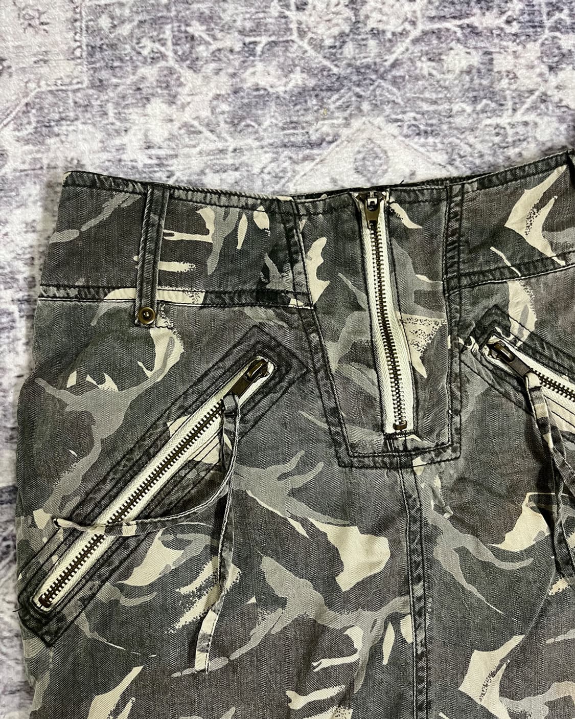 Y2K  Camo zip-point skirt 상품이미지4