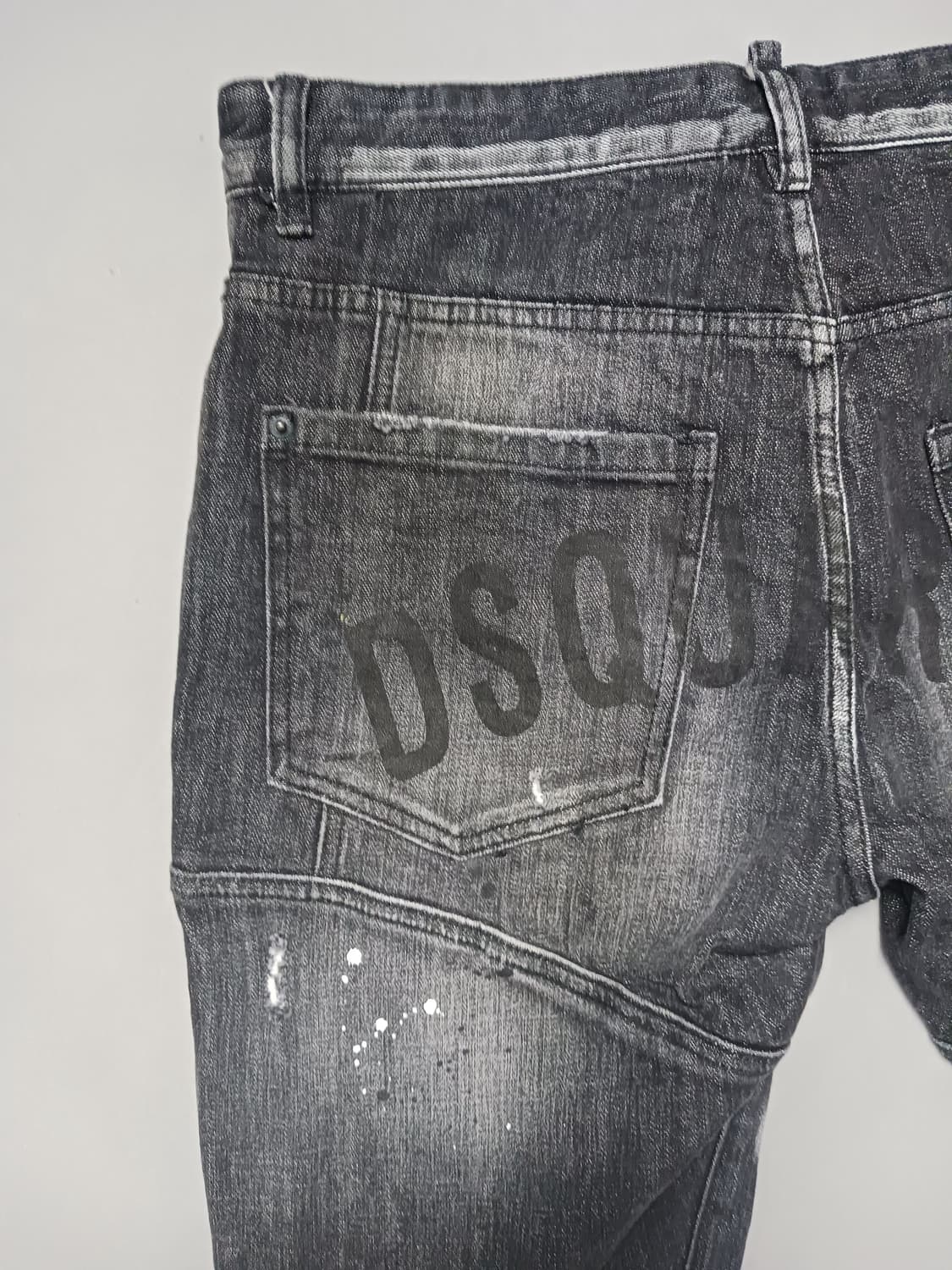 [50] 디스퀘어드2 로고프린팅 타이디바이커 블랙진 청바지 34 35 상품이미지8