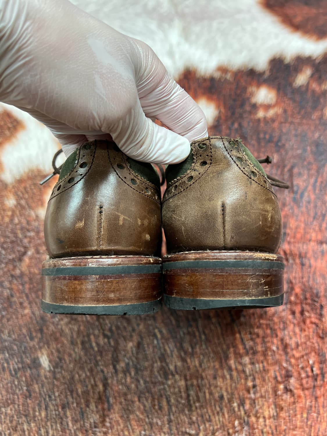 [39] Berwick 버윅 그린 브라운 브로그 윙팁 로퍼 상품이미지6