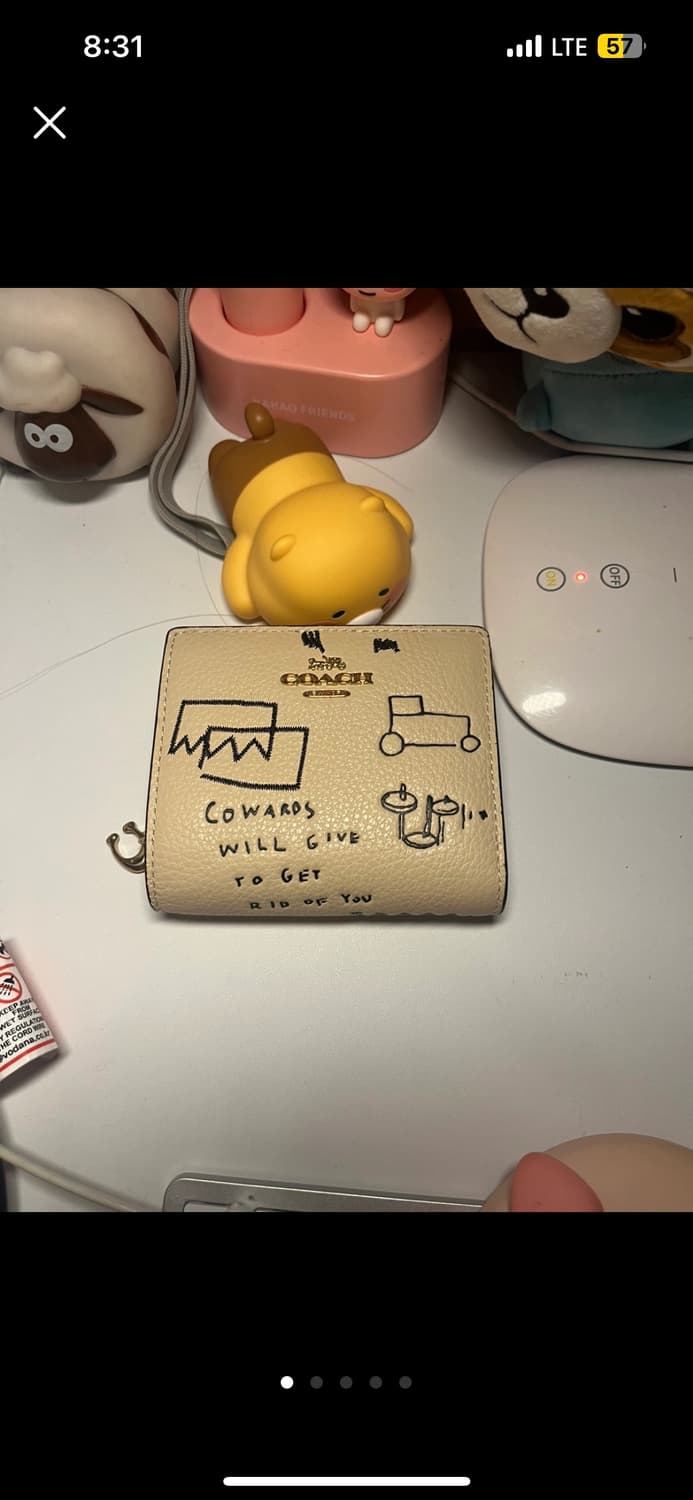 코치 장미쉘 바스키아 콜라보 반지갑 새상품 상품이미지1