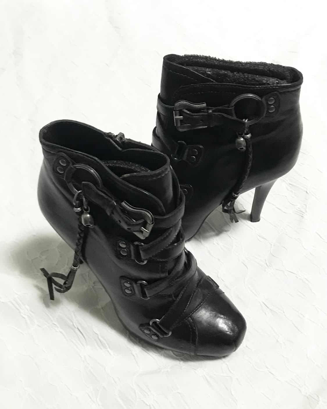 풀박•아쉬 ash 스컬 참 스트랩 레더 힐 37 상품이미지4