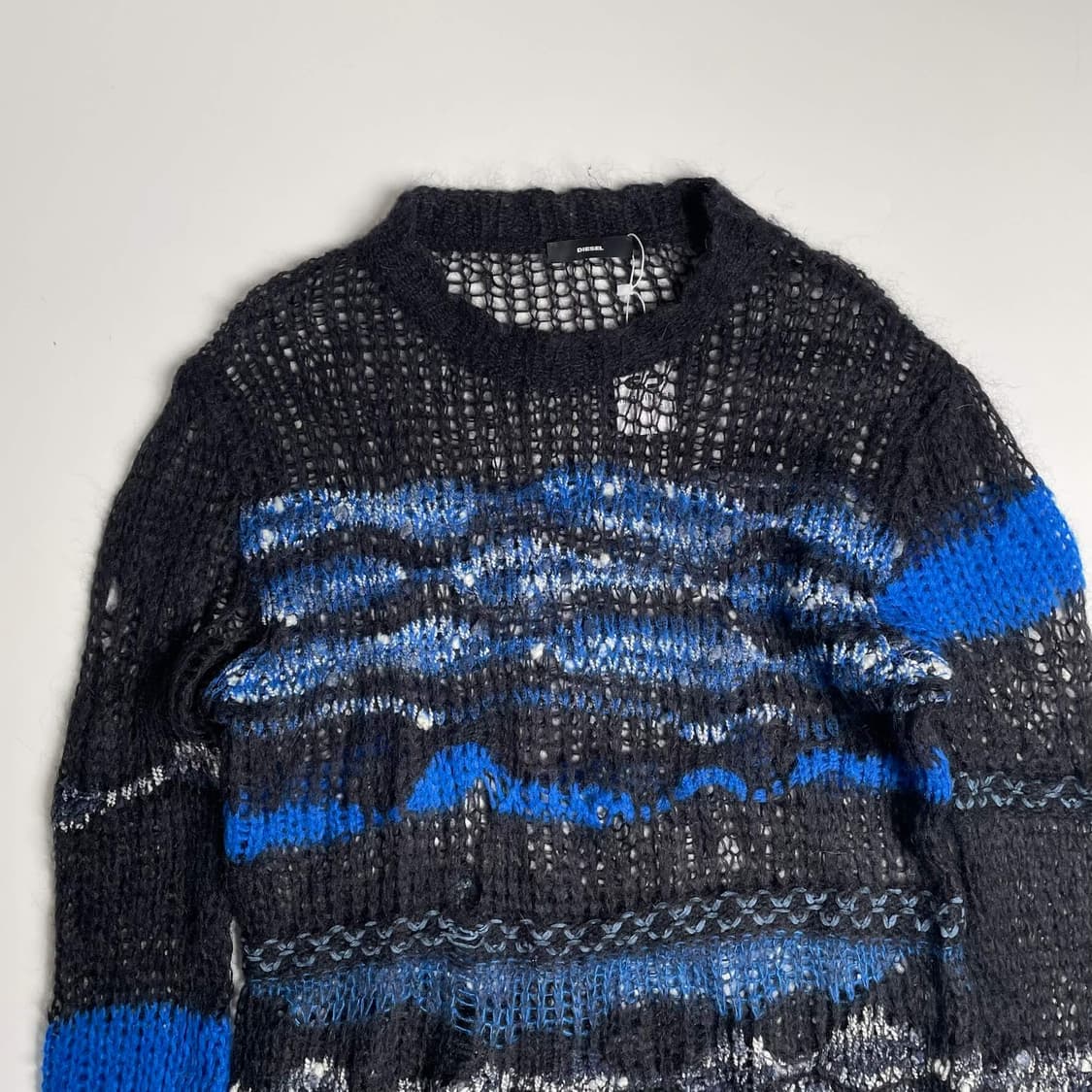 Diesel 블루 모헤어 시스루 니트 상품이미지2