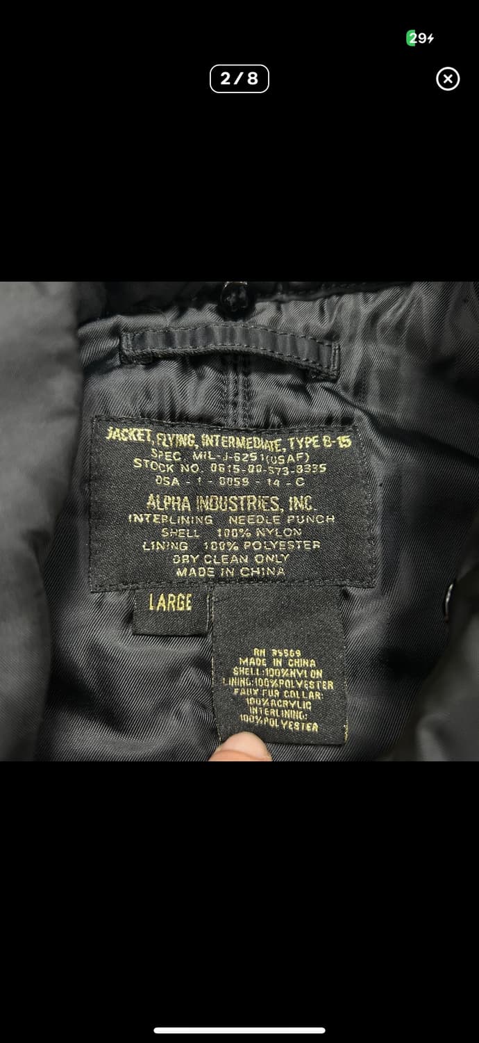 알파인더스트리 55주년 한정판 B-15 자켓 상품이미지2