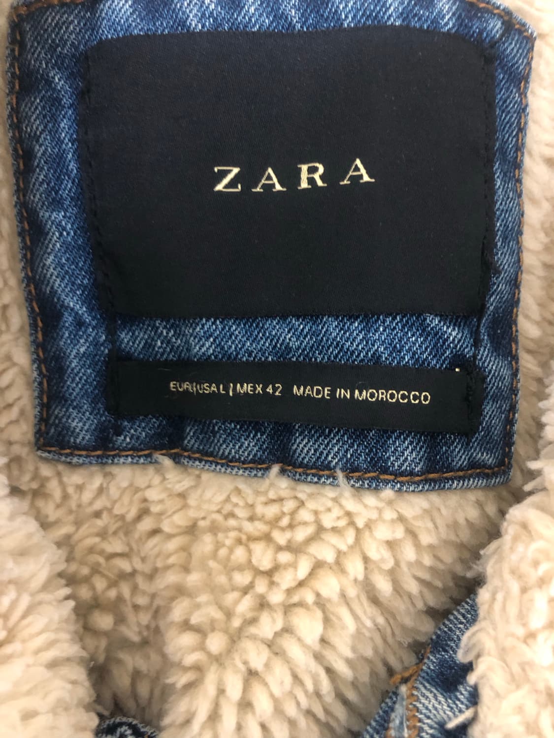 자라 양털 쉐르파 청자켓 L 100 상품이미지2