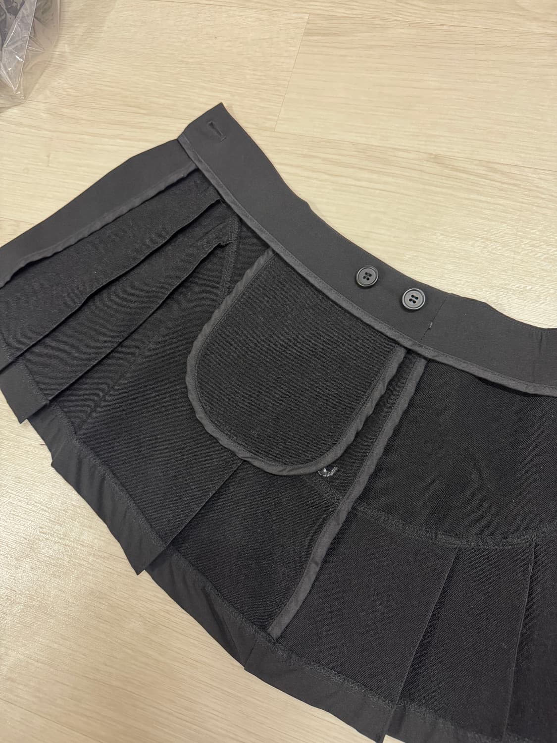 오호스 투웨이 플리츠 스커트 팬츠 블랙 1사이즈 상품이미지9