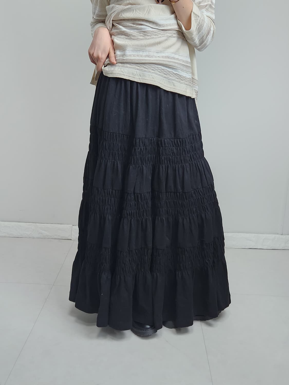 캉캉 밴딩 롱 스커트 상품이미지5