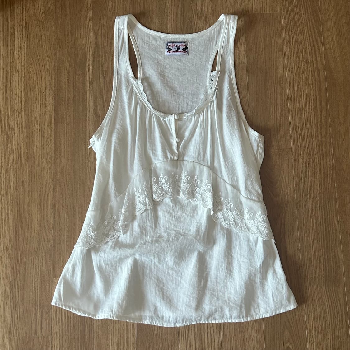 러프넥 나시 Fairy Vintage Lace Top 상품이미지4