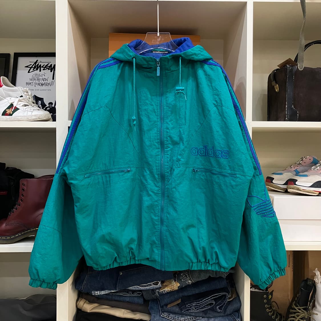 아디다스 파이어버드 후드 누빔 바람막이 상품이미지1