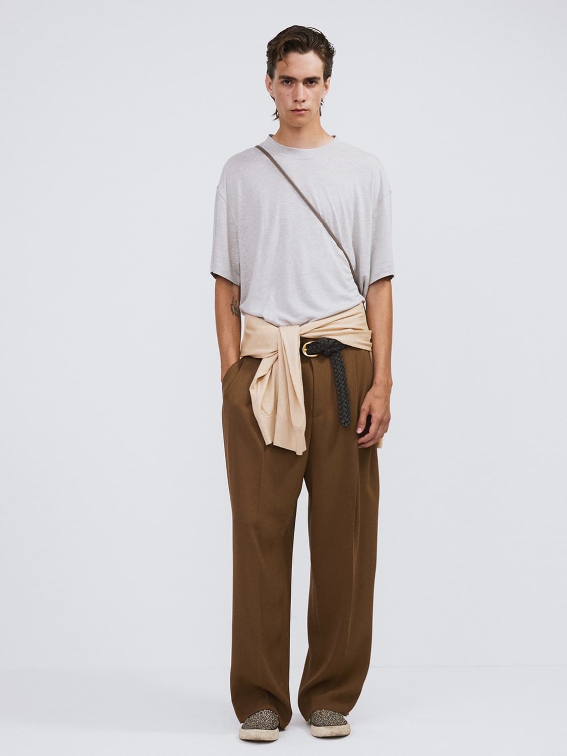 렉토 26SS 린넨 블렌드 루즈핏 티셔츠 라이트 그레이 상품이미지2