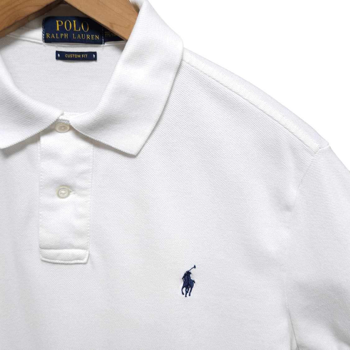 POLO 폴로 커스텀핏 화이트 반팔 카라티 100 상품이미지2