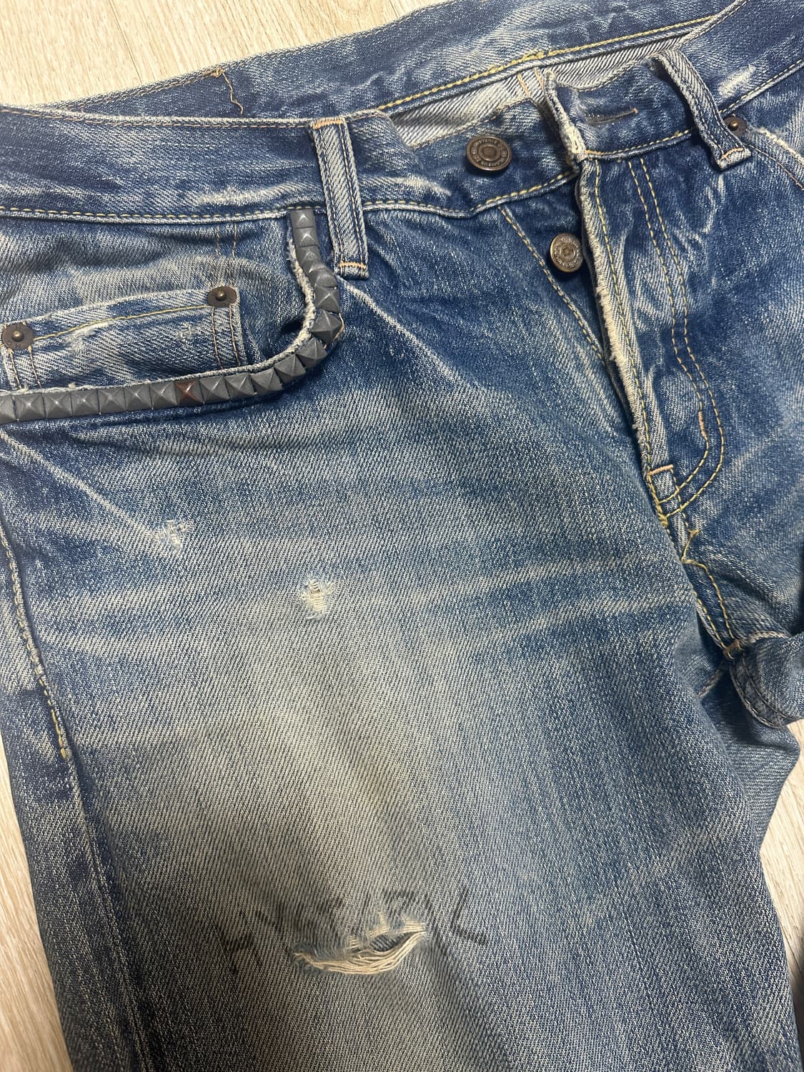 hystericglamour studded distressed denim 상품이미지6