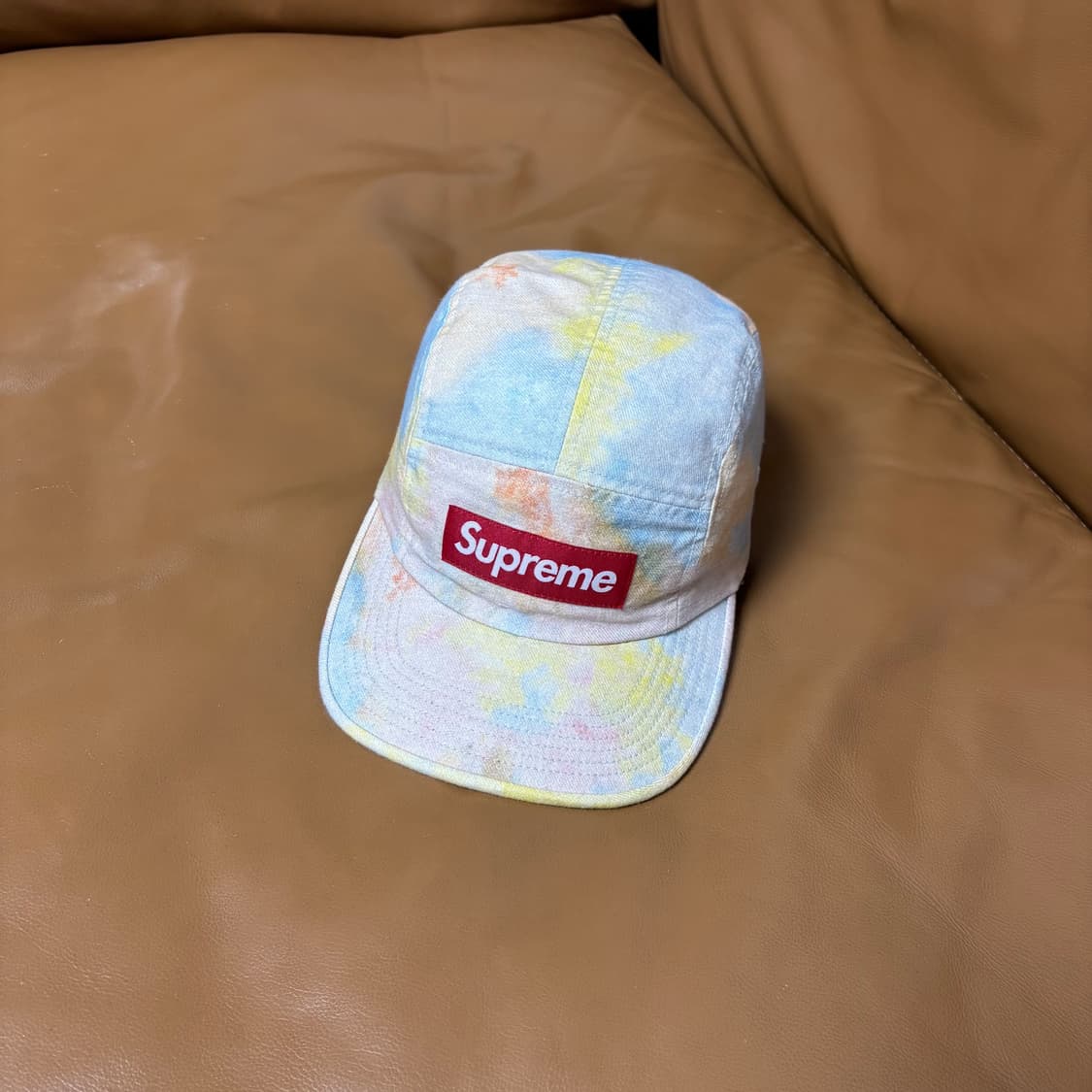슈프림 캠프캡 모자 박스로고 멀티컬러 다이드 상품이미지1