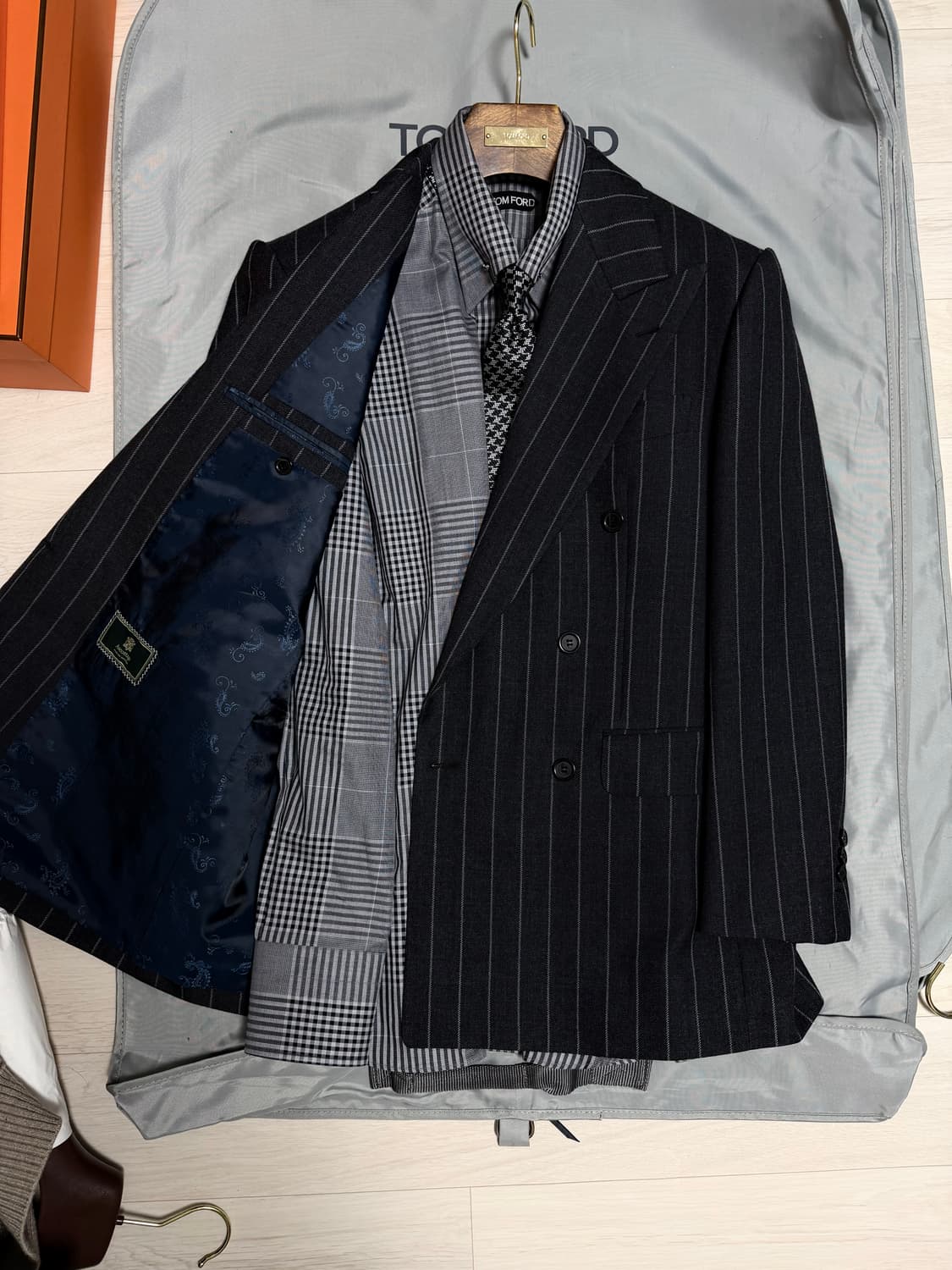 (명작,강추👍)에스코티지 비스포크 더블 수트 정장 톰포드 상품이미지6