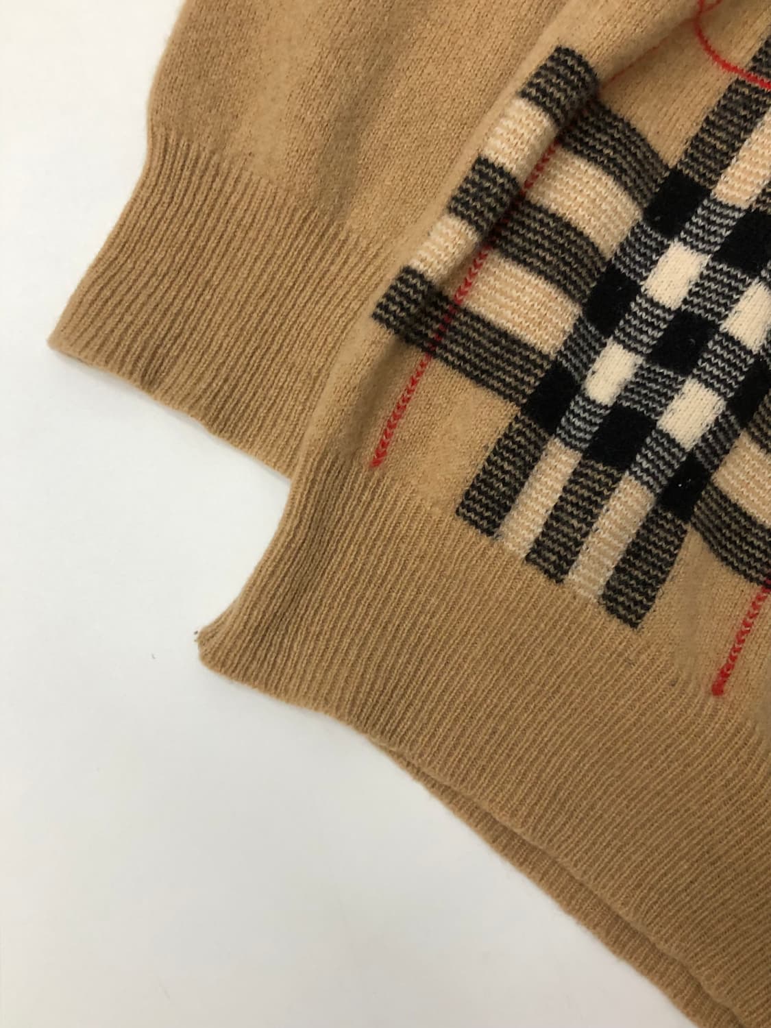 Burberry 버버리 베이지 노바체크 울 니트 상품이미지4