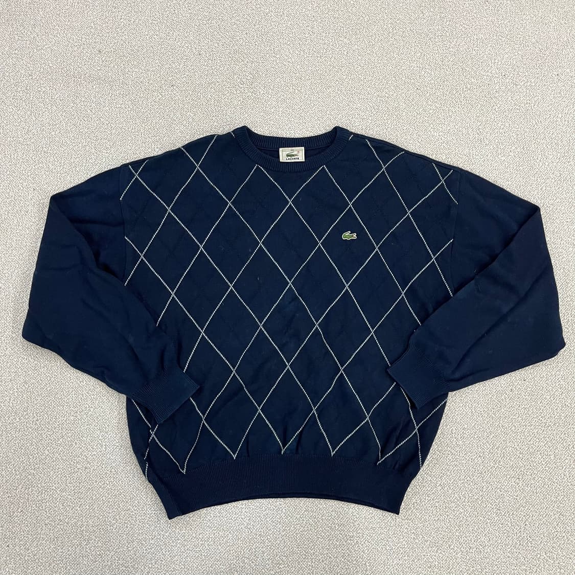 105 라코스테 아가일 라운드 니트 0129M1 상품이미지1