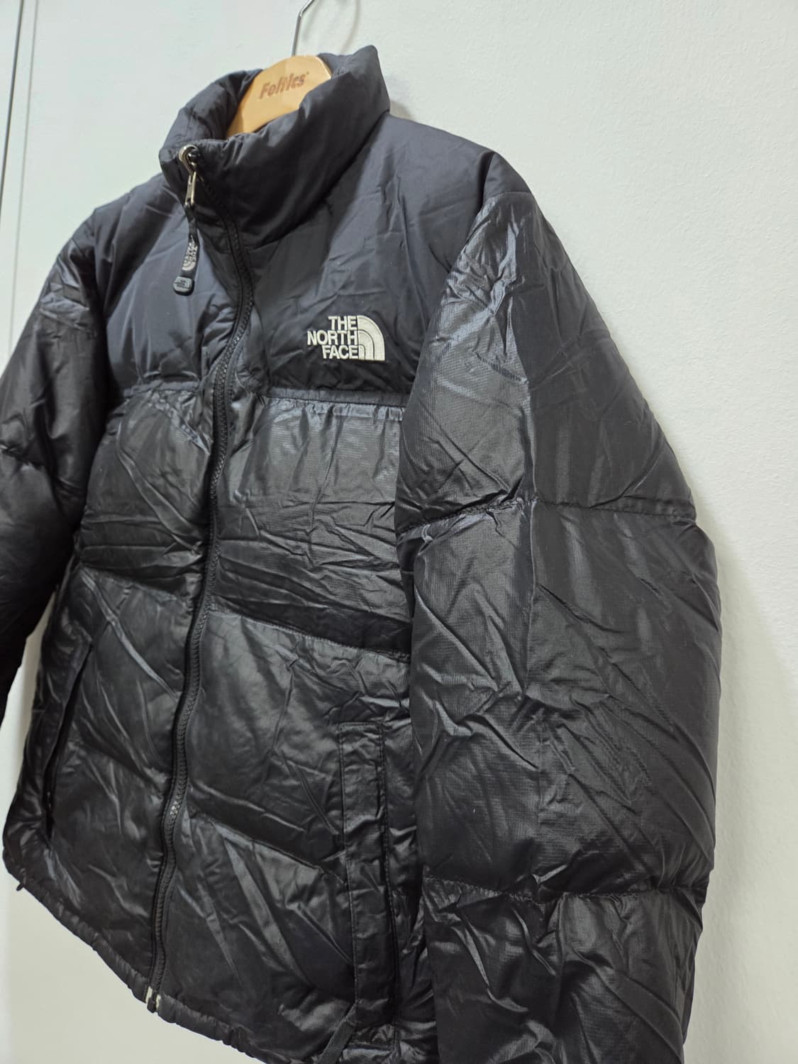노스페이스 600 블랙 패딩 자켓 140 여성44-55 쥬니어 겸용 상품이미지3