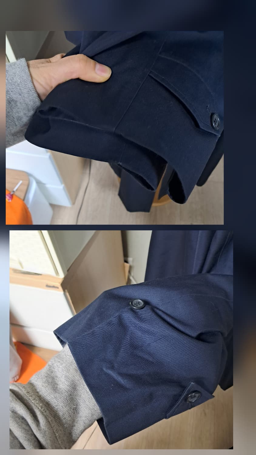 버버리 남성 트랜치코트 50 Short(약100)모 라이너 있음 상품이미지8