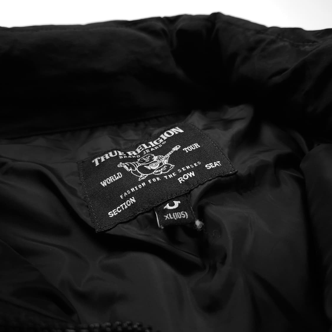 트루릴리젼 로고 패치 블랙 패딩 베스트 (XL)  상품이미지5