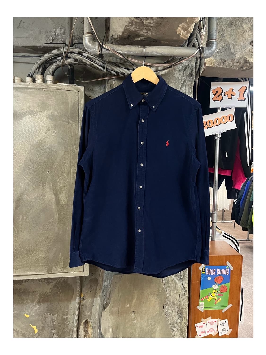 폴로 랄프로렌 코듀로이 셔츠 네이비 M #csz3764 상품이미지1