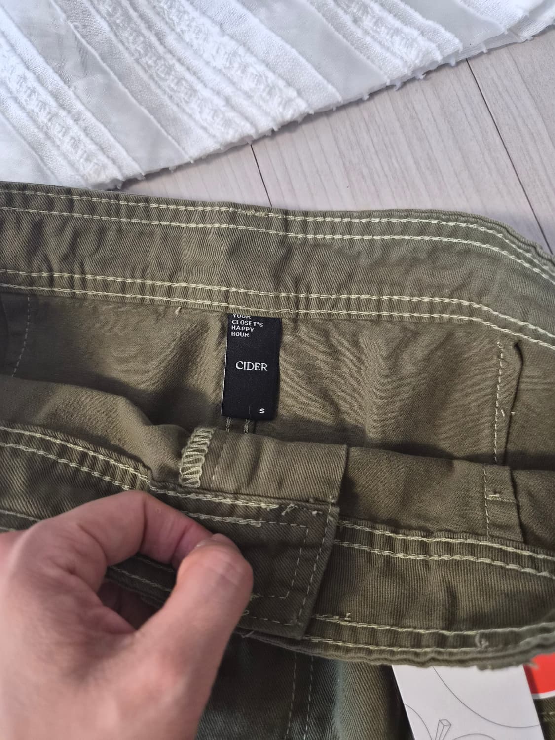 [새상품] 힙한 무드 가득! 사이다(CIDER) 카고 포켓 미니스커트 ( 상품이미지3