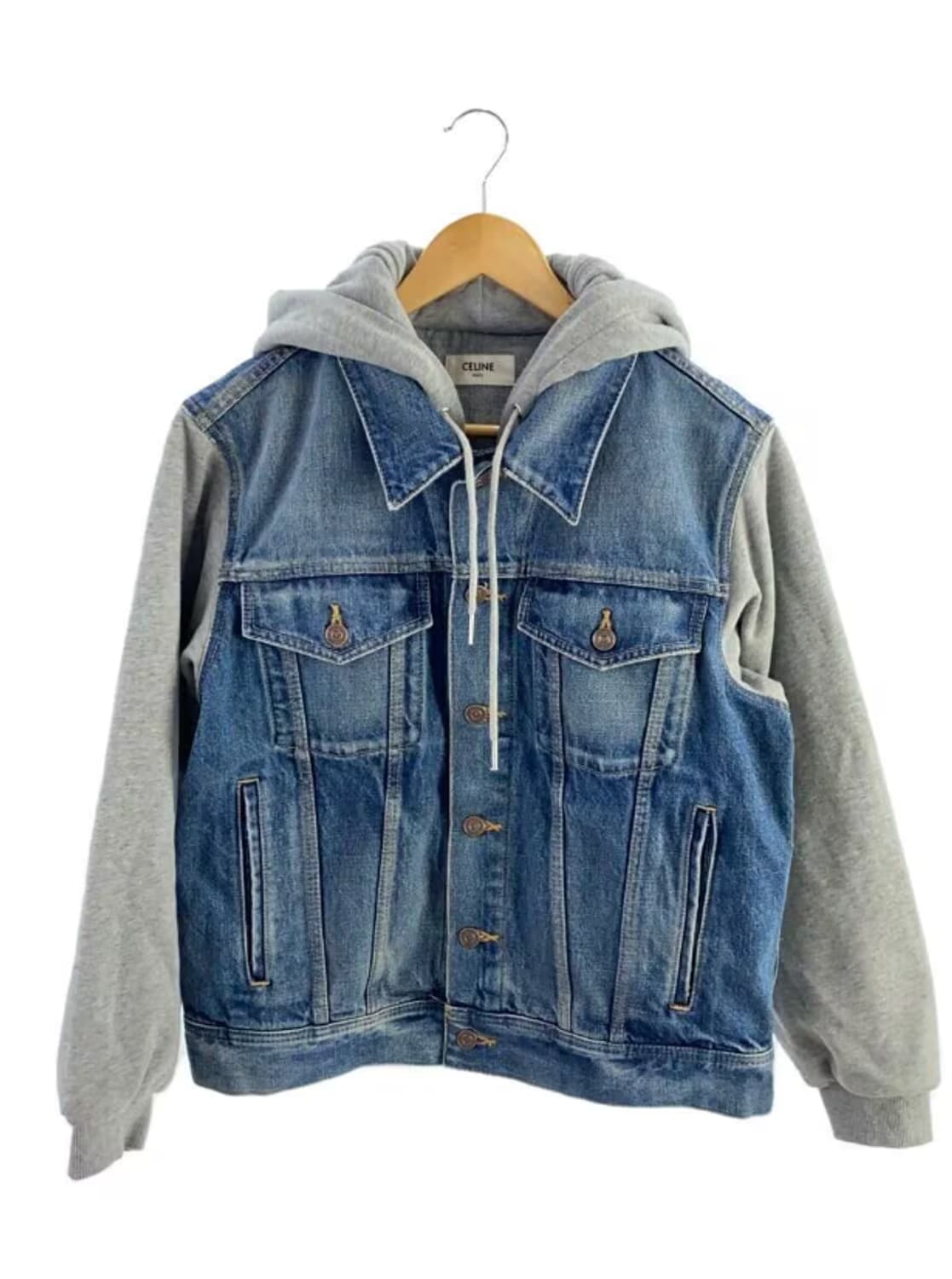 [정품] CELINE 셀린느 후드 데님 트러커 배색 자켓 S
 상품이미지1