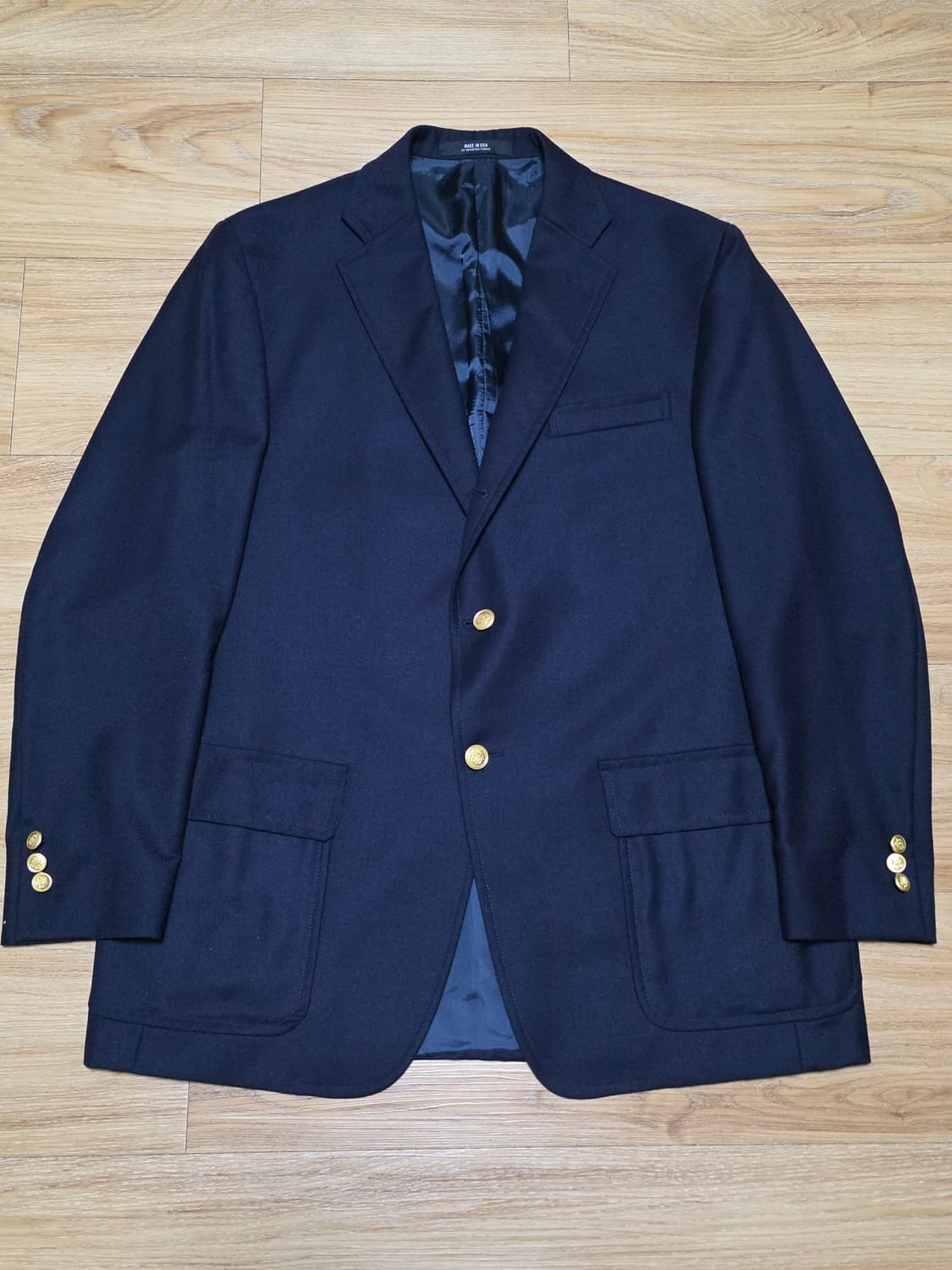 42R새제품 택포50만)USA제이프레스 도스킨 금장블레이저 상품이미지1