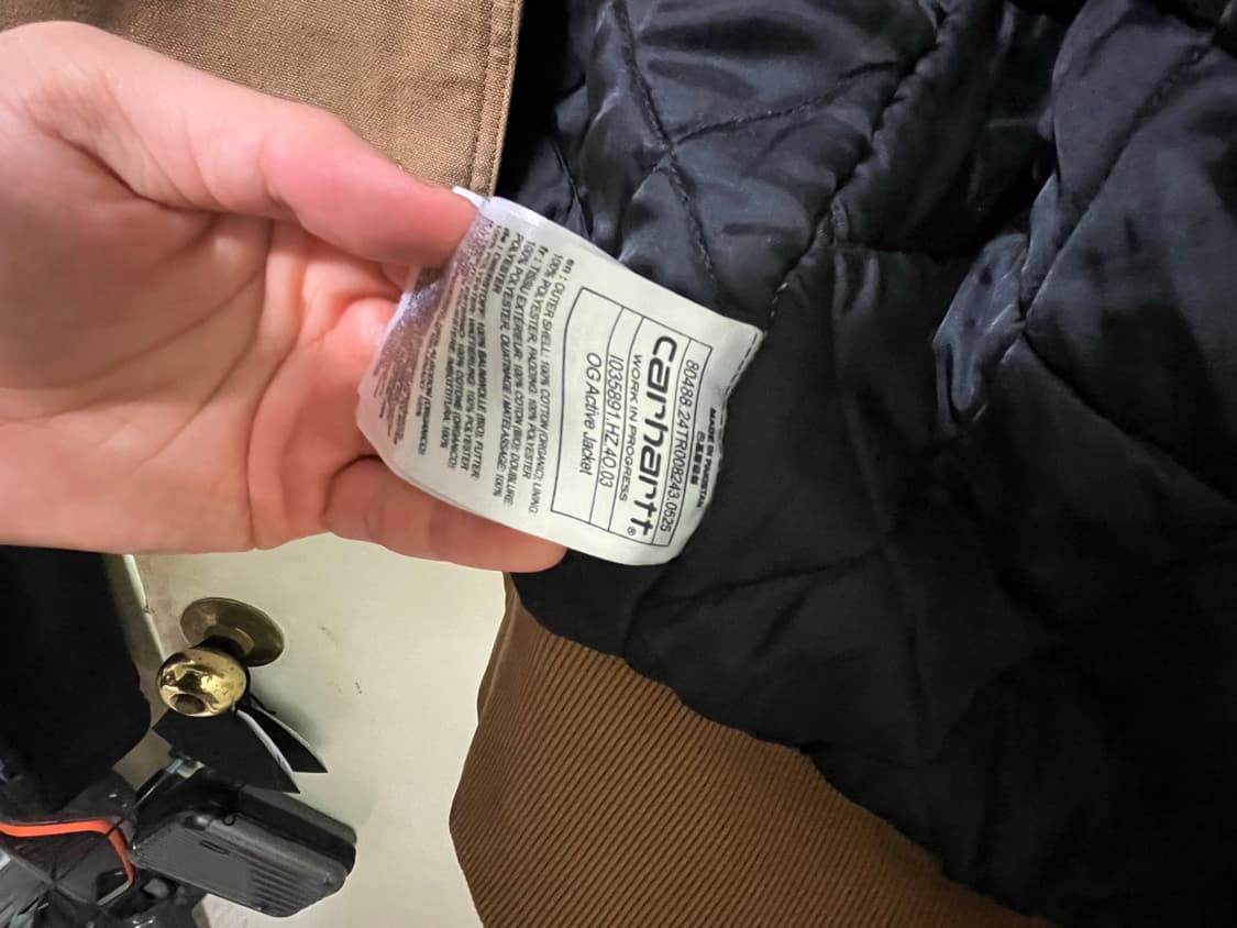 칼하트 윕 og 액티브 자켓 해밀턴 브라운 스톤 캔버스 L 상품이미지4