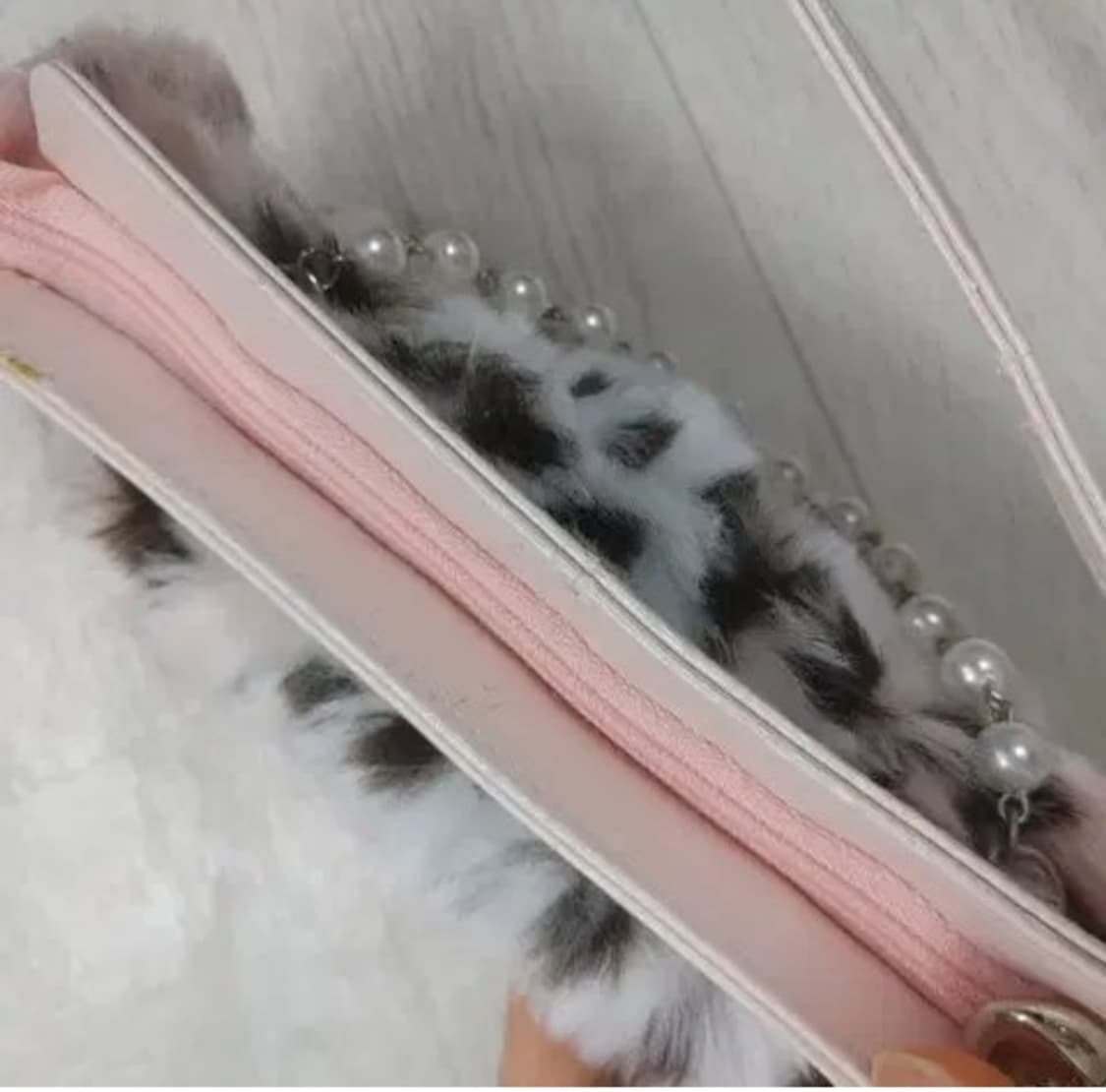 빈티지핑크호피 숄더백클러치백 레오파드오네히메로맨틱갸루핀터깔y2k헤이세이 상품이미지5