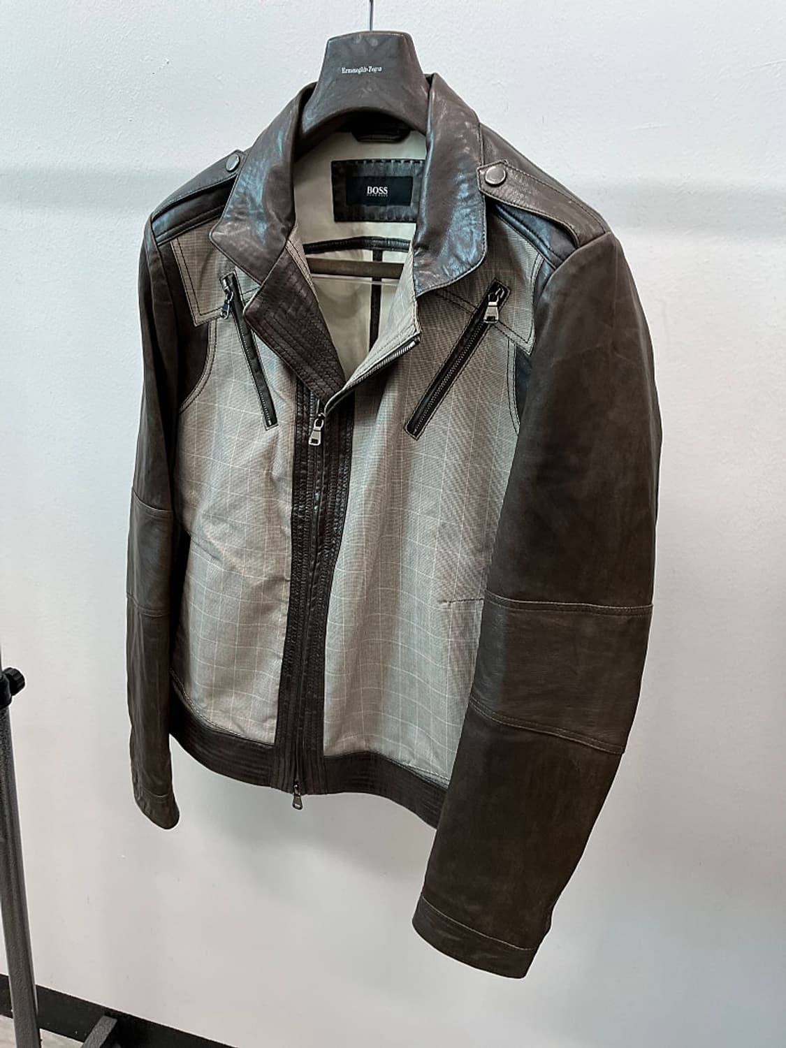 100-105) 휴고보스 레더믹스 라이더자켓  상품이미지1