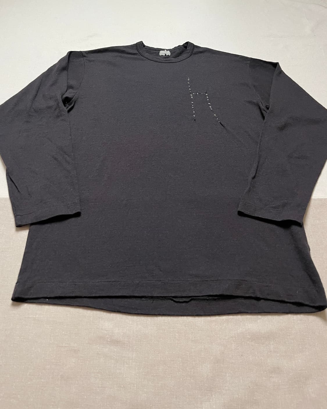 90s 꼼데가르송 옴므 울 컷앤소 다나카옴므 롱슬리브 울티셔츠 상품이미지6