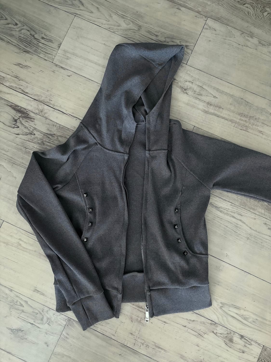 크롭 후드집업 상품이미지1