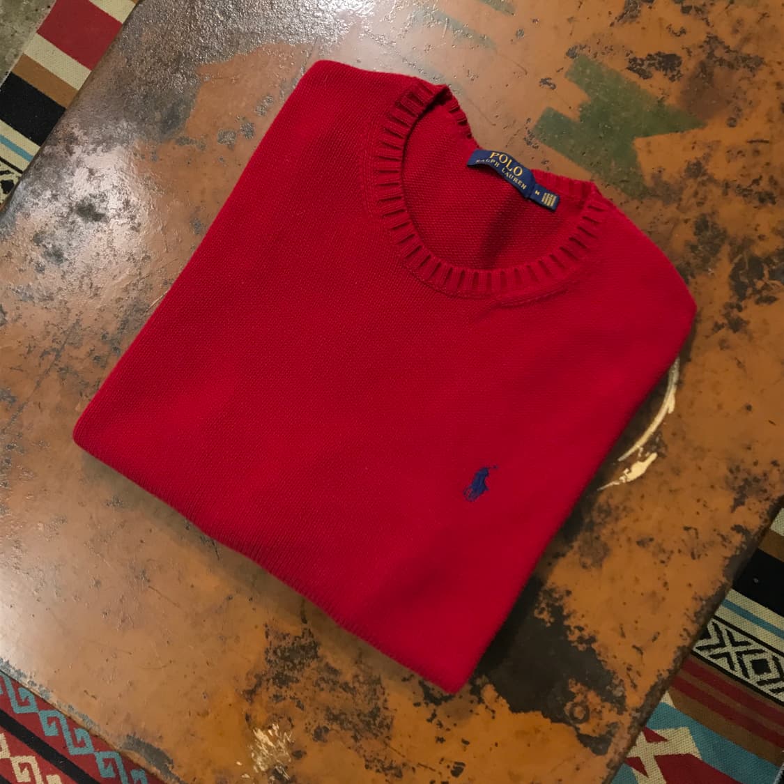 폴로랄프로렌 레드 코튼 니트 남성 105 사이즈 상품이미지1