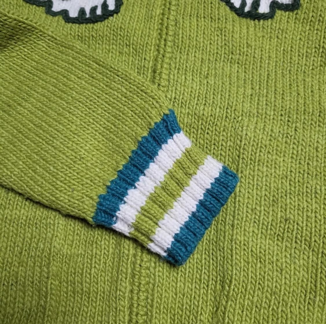 빈티지 스컬 니트집업 코위찬 상품이미지5