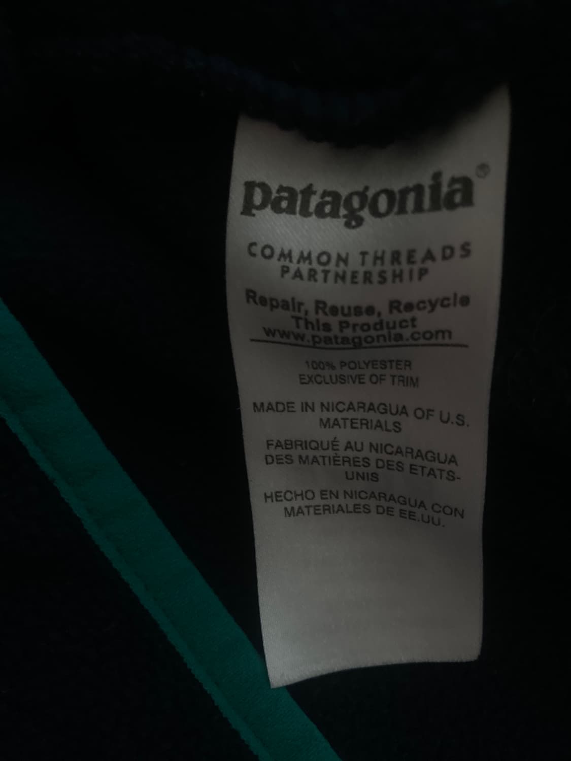 파타고니아 신칠라 네이비그린 M 상품이미지4