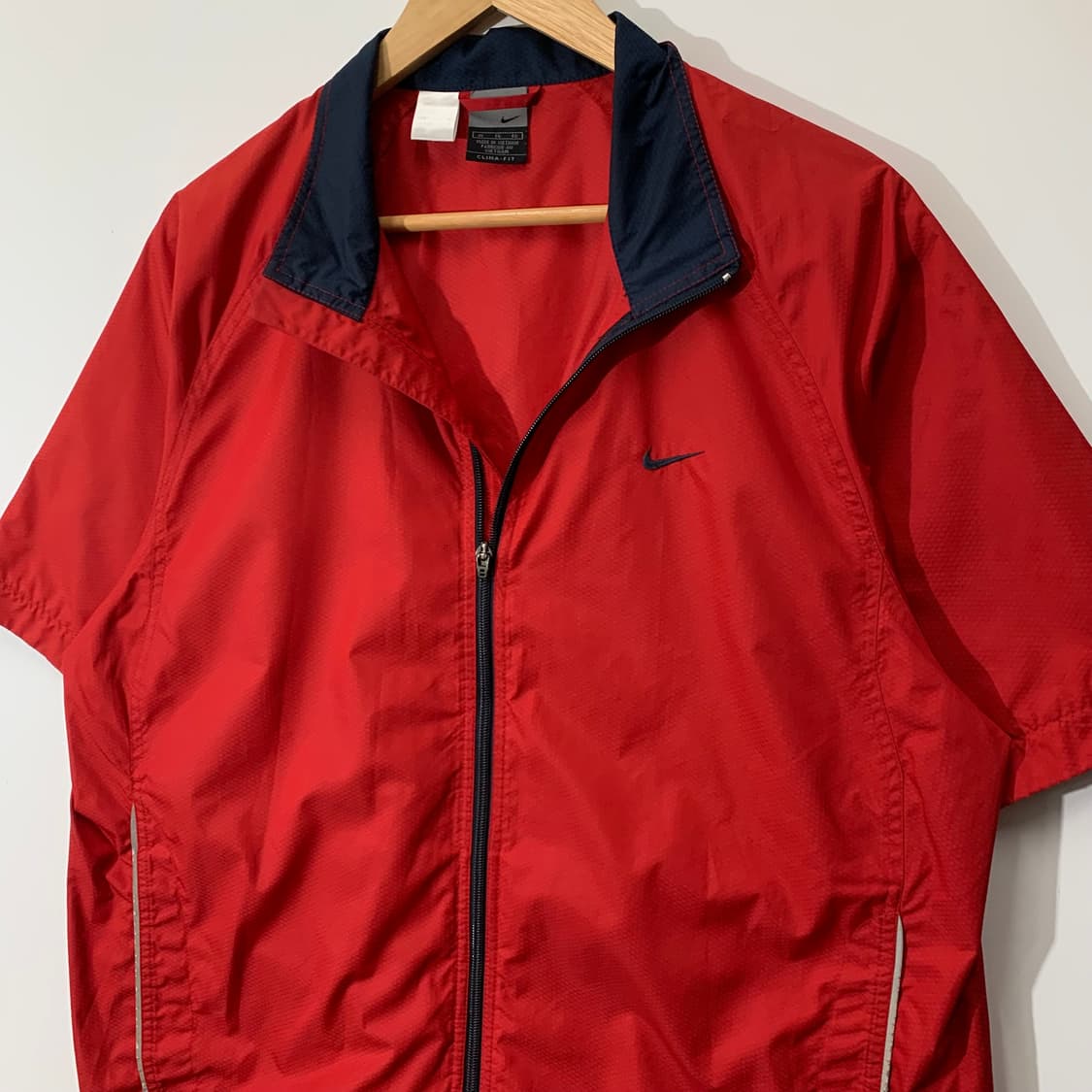 나이키 올드스쿨 딥레드 반팔 바람막이 상품이미지2
