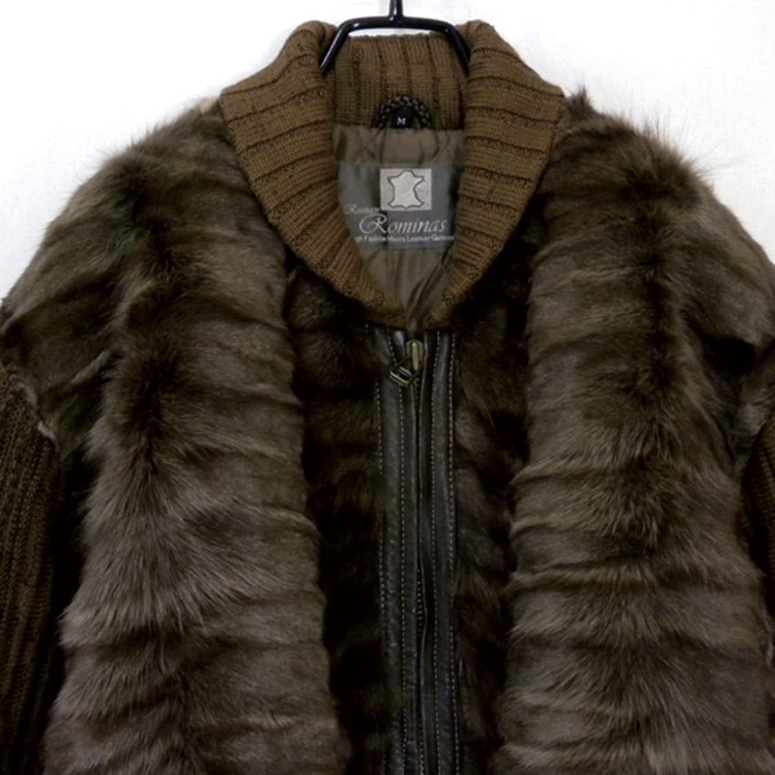 Roman Rominas 폭스& 가죽 콤비 점퍼 상품이미지3