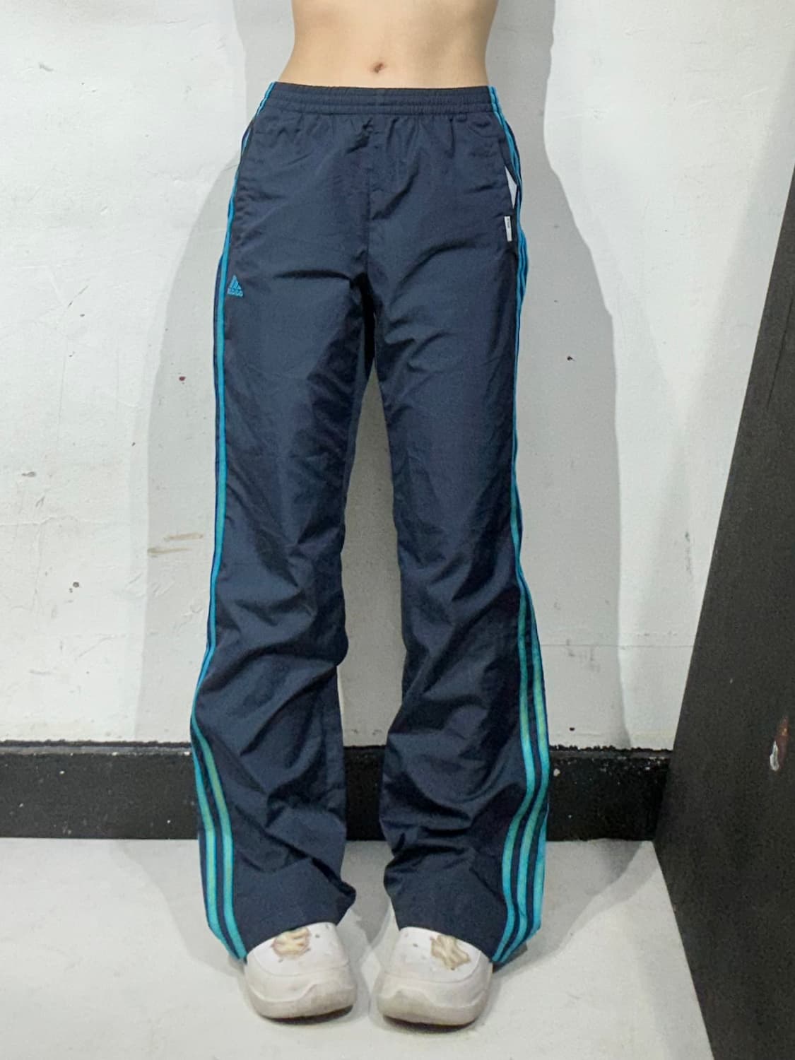 아디다스 네이비 와이드 삼선 추리닝 트레이닝 대대당 트랙 팬츠 L 상품이미지2