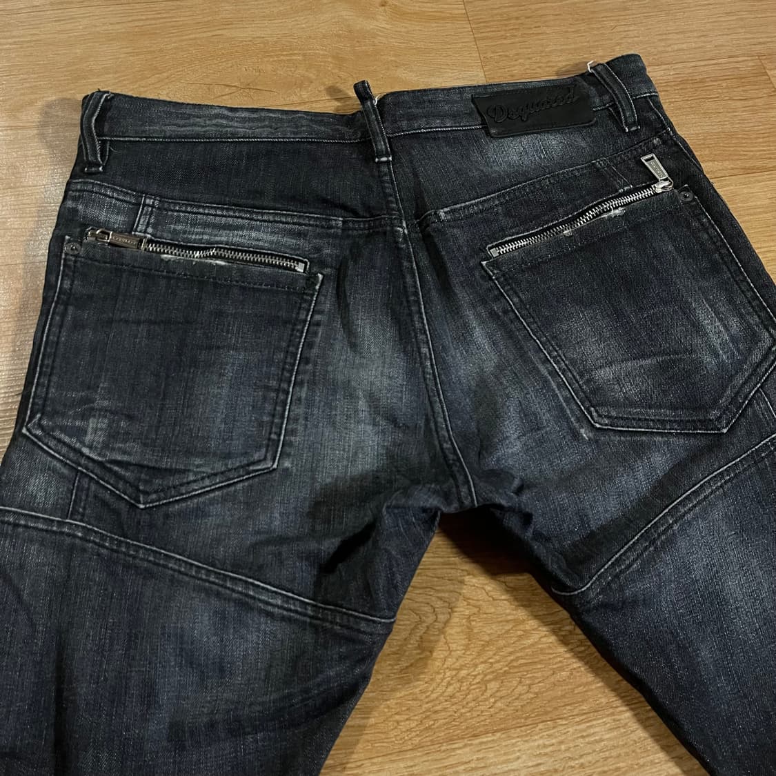 [32-33] 디스퀘어드 더블지퍼 블랙워싱진 상품이미지4